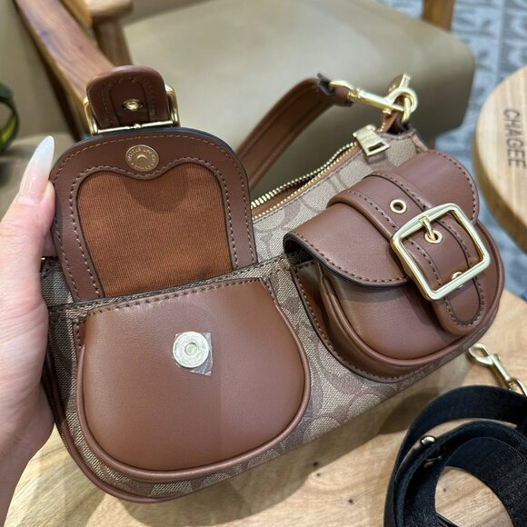 COACH mid-life underarm baguette bag mahjong bag - Picture 8 of 9